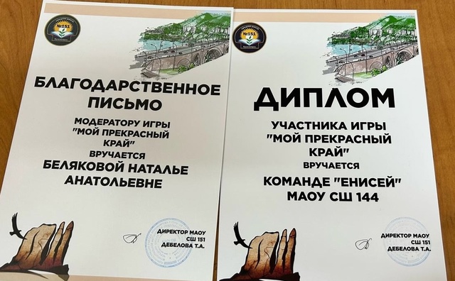 Районная игра по географии «Мой прекрасный край»..